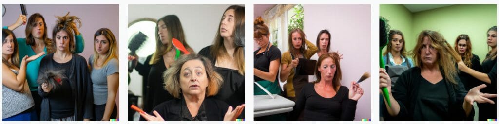 Dall e parrucchiere spazzola worried - Futuria Marketing